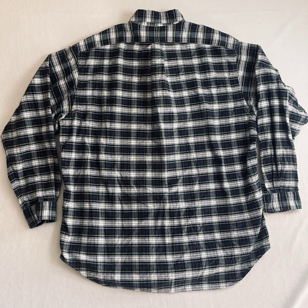Ralph Lauren Shirt Mens XL Blue Plaid Long Sleeve Button Up Tilden Crest Golf - Picture 4 of 10